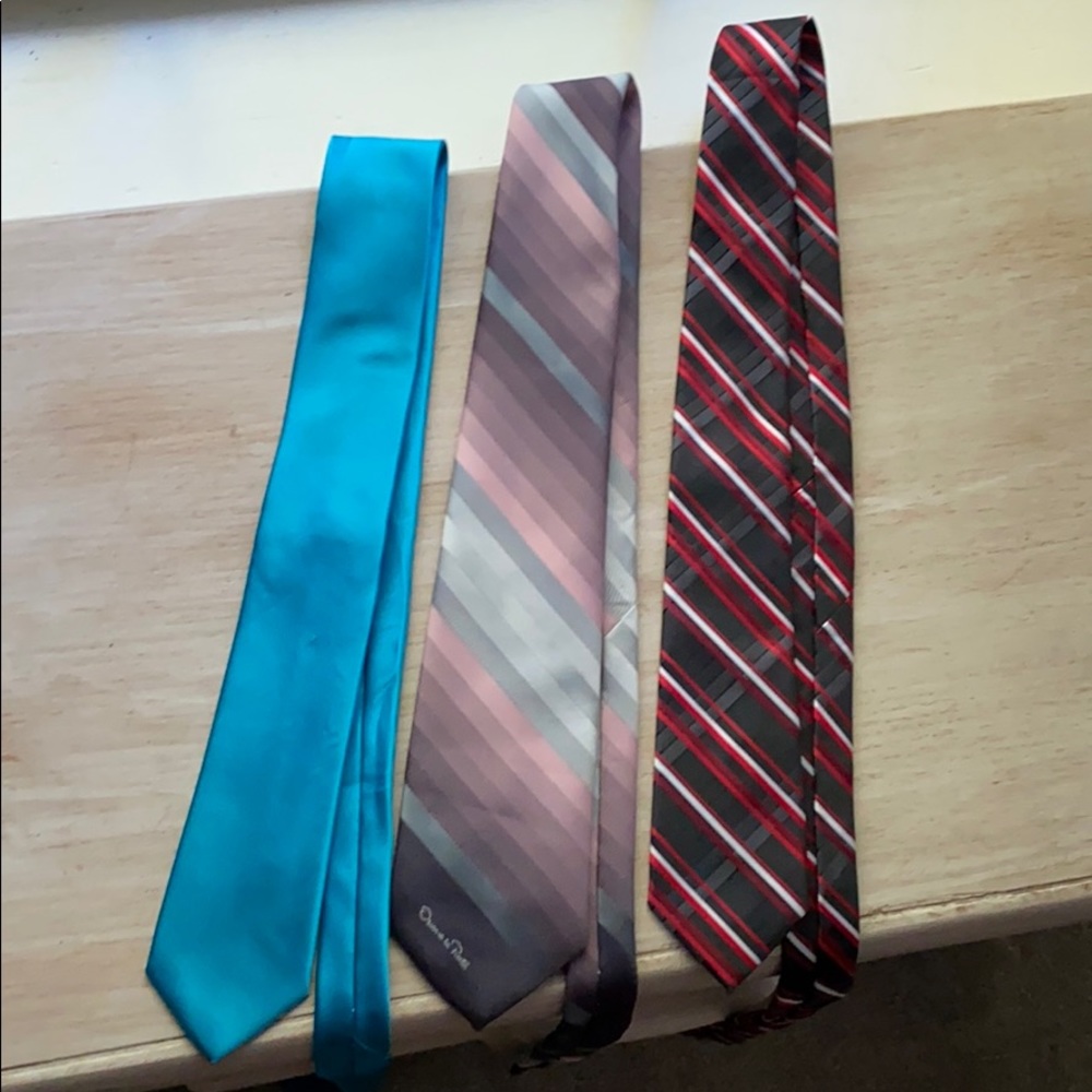 Bundle of 3 satin material ties!!!